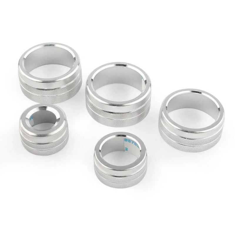 Toyota Camry Silver Air Conditioning Audio Button Switch Knob Covers (2018)