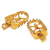 Harley Sportster Softail Gold CNC Wide MX Style Foot Pegs (2004-2023)
