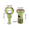 Motorcycle Bronze Tone M14x1.5 Banjo Bolt Kit with Copper Washers