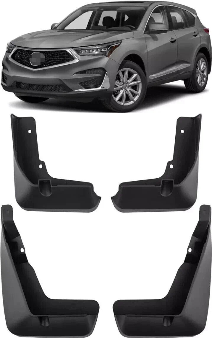 Acura RDX 4x Molded Front & Rear Splash Guards Mud Flaps (2019–2024)