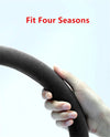 Car 15" Black Suede Anti-Skid Steering Wheel Cover (All Seasons)