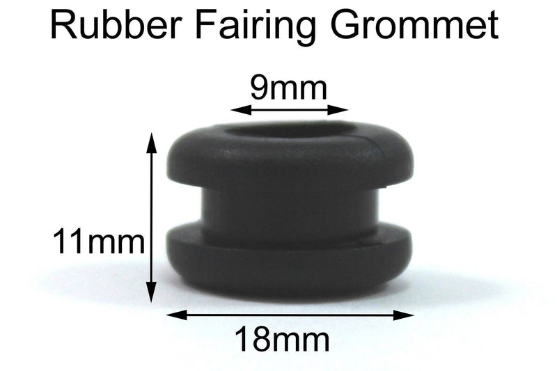 Ducati 2x Black Rubber Fairing Grommets