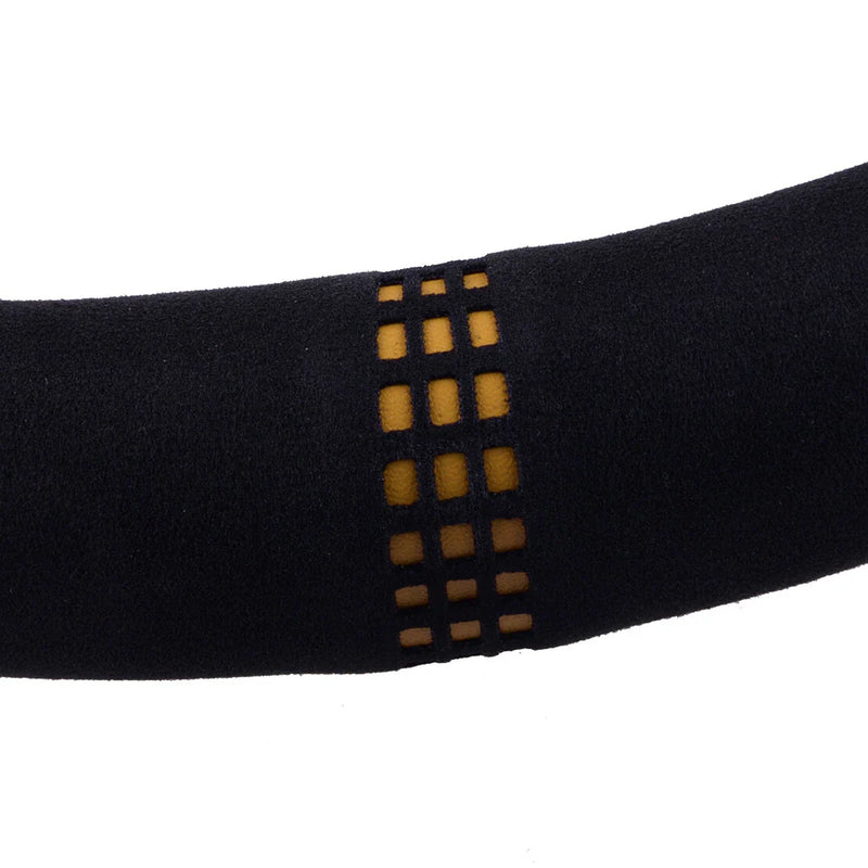 Universal Cars D-Shape Black Faux Suede Steering Wheel Cover