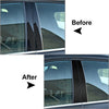 VW Golf 8 (2021-2023) 4PCS Carbon Fiber Black Window B-Pillars Cover Trim