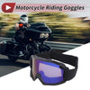 1 Pc Motorcycle Riding Goggles Blue Purple Lens Black Frame PC TPU