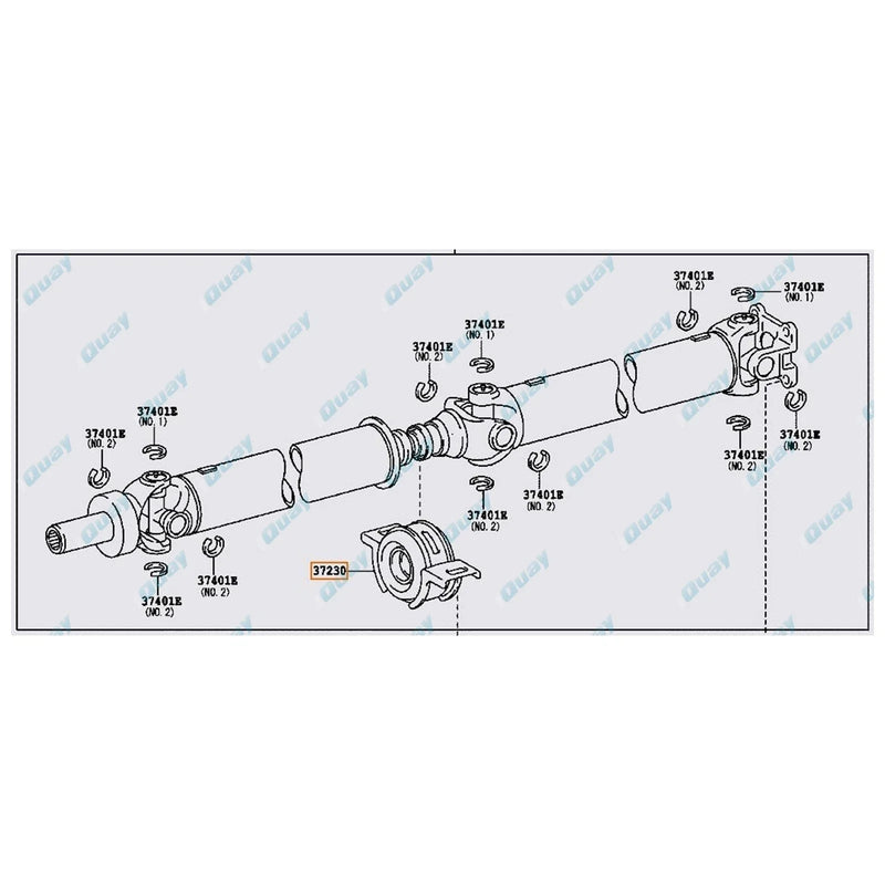 Hilux 4x4 2wd KUN26 KUN16 GGN15 GGN25 TGN16 4wd Driveshaft Centre Bearing