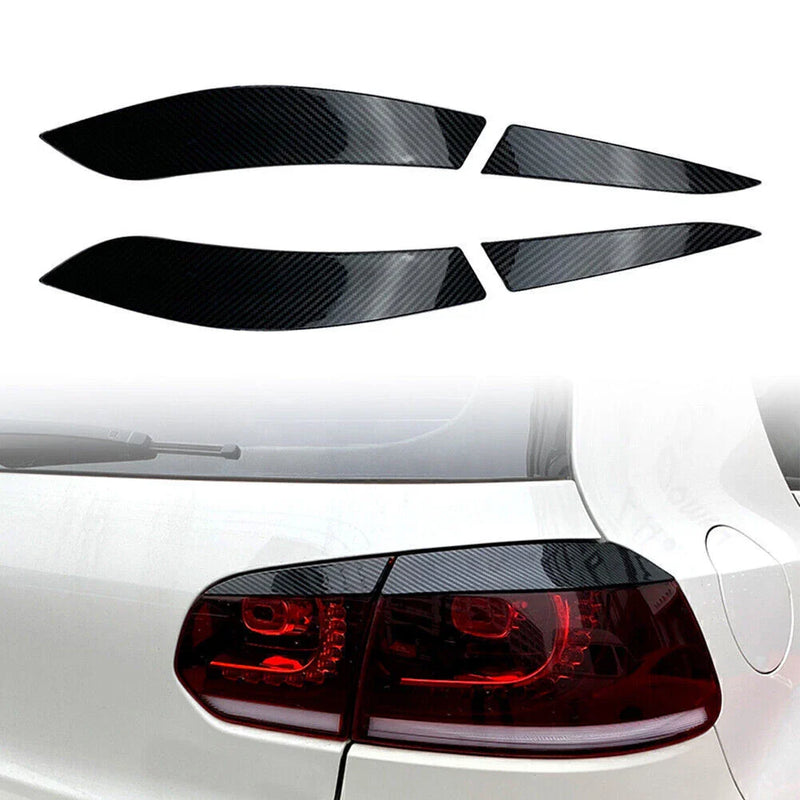 VW Golf 6 MK6 (2008-2013) Carbon Fiber Rear Tail Light Eyelid Trim Cover