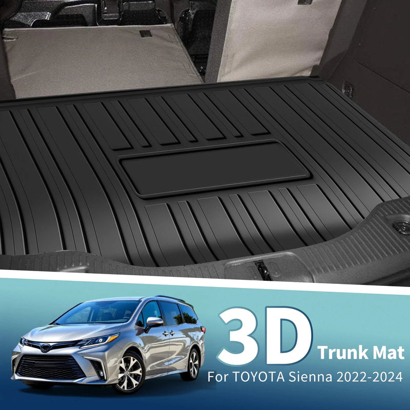 Toyota Sienna (2022-2024) 1 Pc Flat Face Cargo Liner Rear Trunk Mat