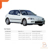 Honda Civic EG Hatchback Outer Door Belt Window Seal Weatherstrip (92-95)