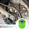 2 x Set 8mm Motorcycle Chain Pulley Roller Slider Wheel Guide Green