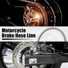 Motorcycle 1 x Brake Hose Braided Line 150cm Blue Silver Tone