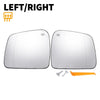 Jeep Dodge Left Right White Mirror Glass w/ Back Heated (2014-2019)