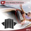 Toyota Yaris 6 Pcs Carbon Fiber Door Pillar Trim (2014-2019)