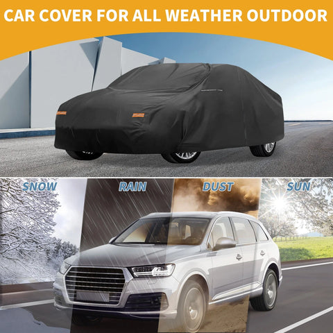 Toyota Camry Black 210D PU with Zipper Car Cover Waterproof All Weather