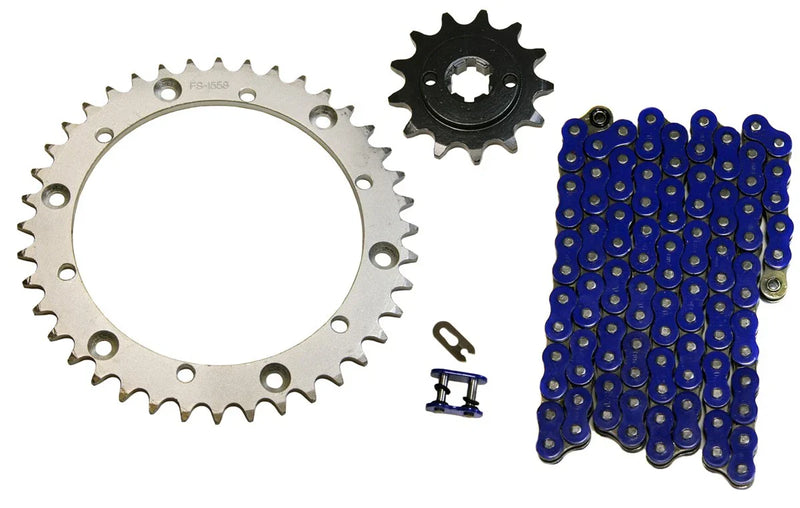 Yamaha Blaster 2 x Blue 520x92 O-Ring Drive Chain & 13/40 Sprockets