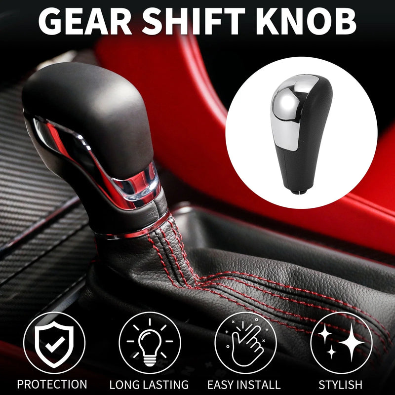 Ford Focus MK2 2005-2012 Plastic Black Silver Automatic Gear Shift Knob