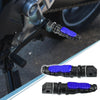 Motorcycle 1 Pair Foot Pegs Aluminum Alloy Footrests Pedals Universal Blue