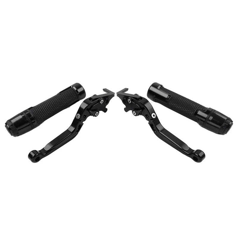 BMW C650GT C600 Black Extendable Brake Clutch Levers Grips Set (2012-2016)