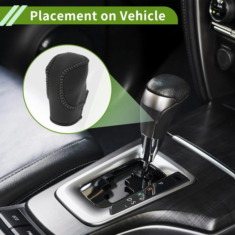 Honda Civic Car Gear Shift Knob Cover 1 x Black Grey Faux Leather (2022-2024)