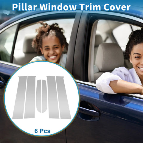 Ford Ranger (2015-2021) Silver Tone 6 x Door Pillar Window Trim