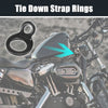 Motorcycle Black 4pcs Stainless Steel Tie Down Anchor Hooks Strap Rings