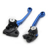 Kawasaki KX450F Blue Aluminum Pivot Dirt Clutch Brake Levers (2006-2012)