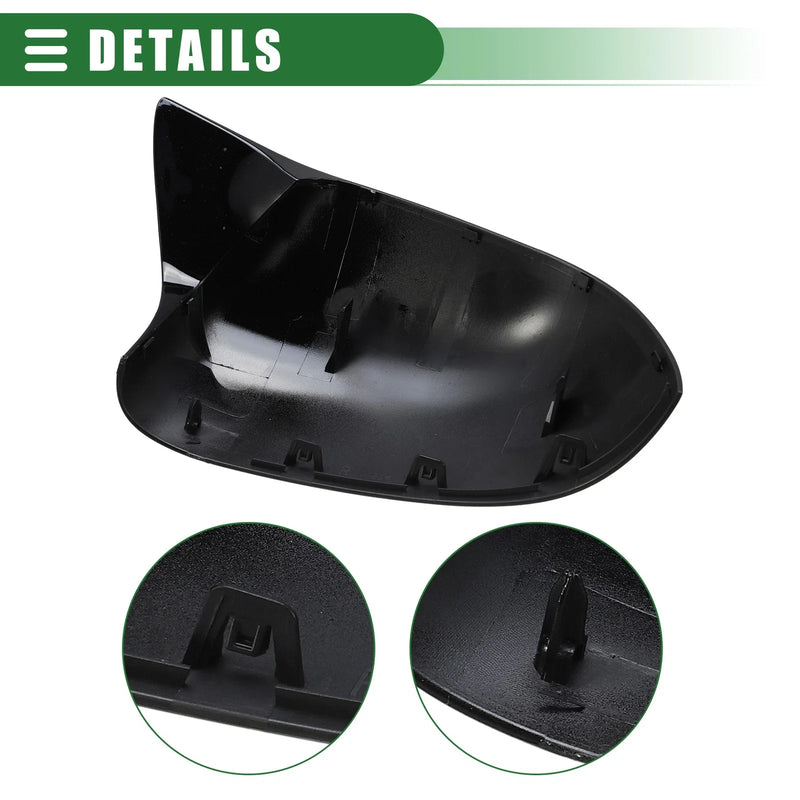 BMW F15 X5 F16 X6 Pair Rearview Mirror Cover Gloss Black (2014-2017)