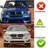 BMW X5 F15 X6 F16 M 2 x Black+Chrome Front Grill Dual Slat (2014–2018)