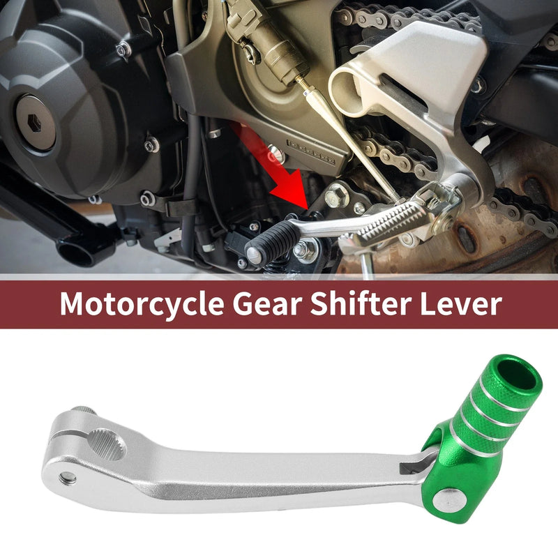 Honda CRF150F (2003-2017) Silver Green Shifter Lever