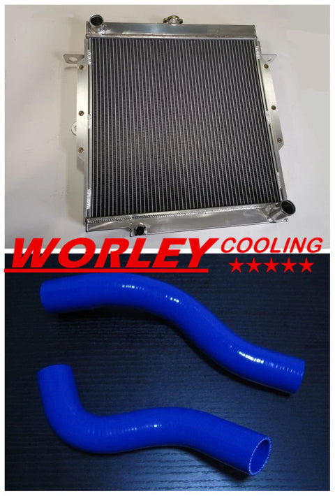 Toyota LandCruiser 75 Series 44mm Aluminum Radiator + Hose (1984-2000)