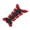 Motorcycle Gas Fuel Oil Tank Red 3D Fish Bone Decal Sticker Protector