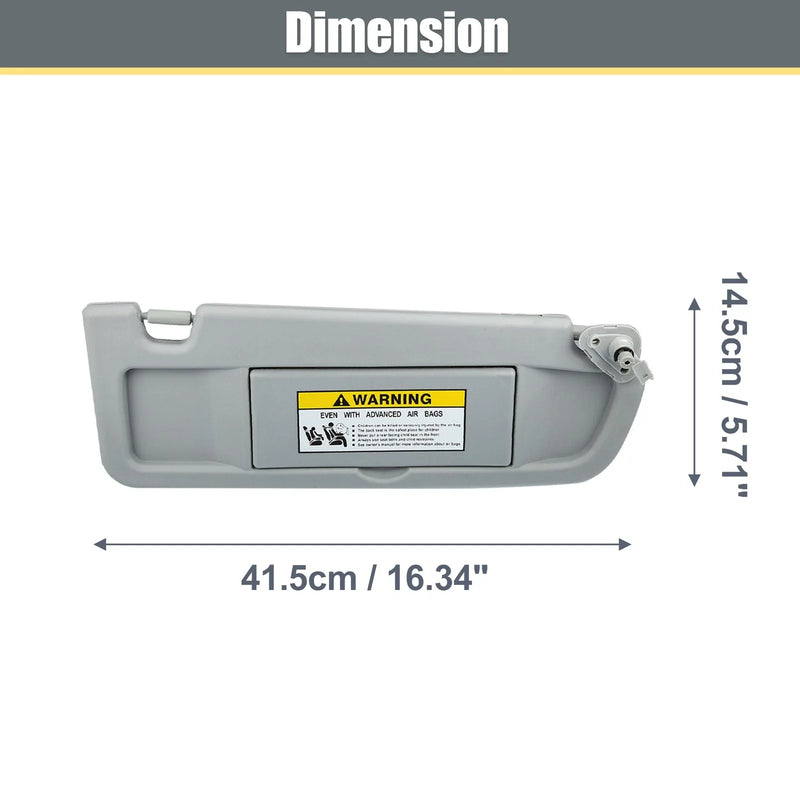 Honda Civic (2006-2011) Gray Right Side Sun Visor Replacement