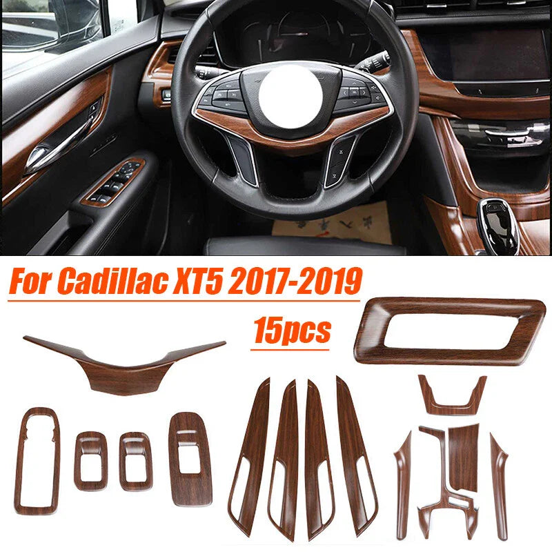 Cadillac XT5 Wood Grain Interior Kit Full Set Car Trim Covers (2017–2019)
