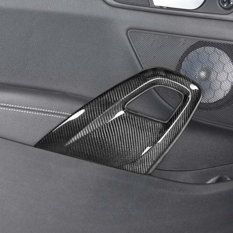 Hyundai Veloster 11-17 Real Carbon Fiber Inner Door Pull Handle Cover Trim