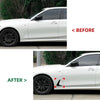 BMW 3-Series G20 G21 Gloss Black Add-On Side Fender Vent Duct Trims