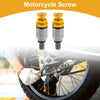 Motorcycle Motorcycle Screw M5x0.8 Fork Air Bleeder Valve Gold Tone 2 x