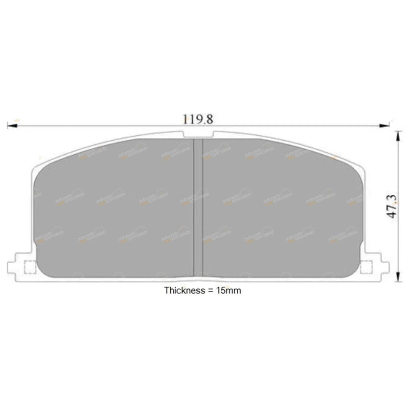 Toyota Corsa EL43 1.5L 5E-FE Brembo Front Disc Brake Pad Set (1990–1994)