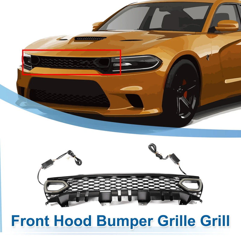 Dodge Charger Front Upper Hood Bumper Grille Plastic Grill (2015 - 2023)