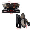 Motorcycle Red Tail Light Turn Signal Brake License Plate Holder