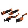 Yamaha YZF R1 Orange Extendable Brake Clutch Lever Grip Set (2009-2014)