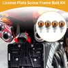 Motorcycle M6 License Plate Screws Cover Orange 40mm