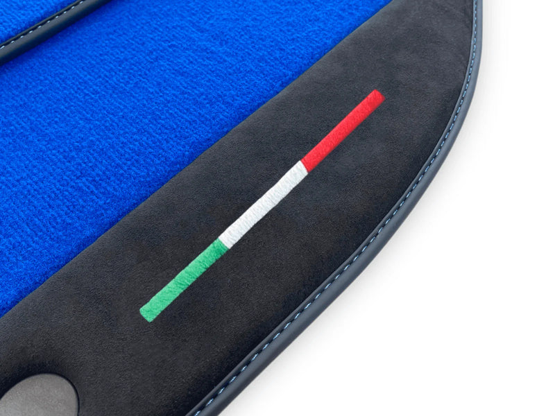 Ferrari 458 Spider Alcantara Leather Blue Floor Mats (2010-2015)