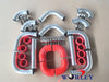 Car 2.25" Red Aluminum Universal Intercooler Turbo Piping