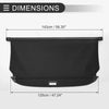 Hyundai Santa Fe 2024-2025 5 Seater Gloss Black Retractable Cargo Cover