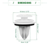 Toyota Tacoma (2001-2022) White 10 x Door Trim Panel Clips