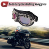 1 Pc Motorcycle Riding Goggles Colorful Lens Black/White Frame PC PU Sponge
