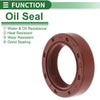 Oil Seal Rotary Shaft Seal FKM 27x40x10mm Brown 5 pcs