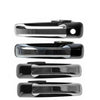 Ram 4Pcs Chrome Black Front & Rear Door Handle Set
