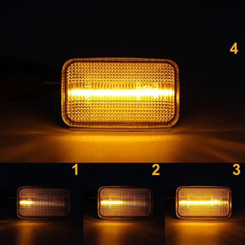 Porsche 911 964 993 Golf MK2 Pair Clear LED Side Marker Turn Signal Light