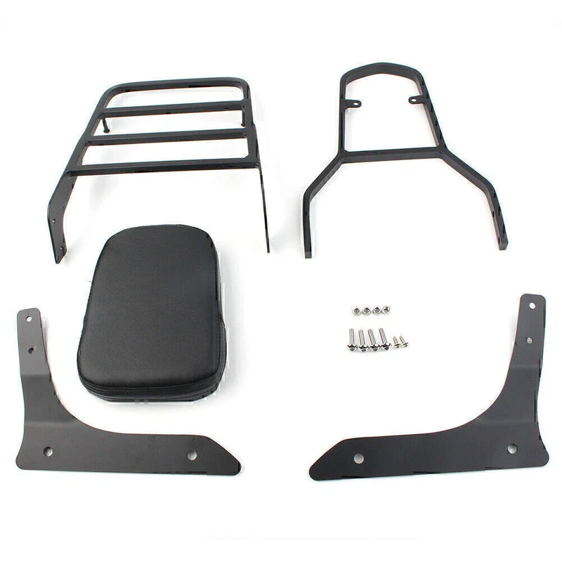 Yamaha XVS1300A V Star 1300 Black Backrest Sissy Luggage Rack (2007-2017)